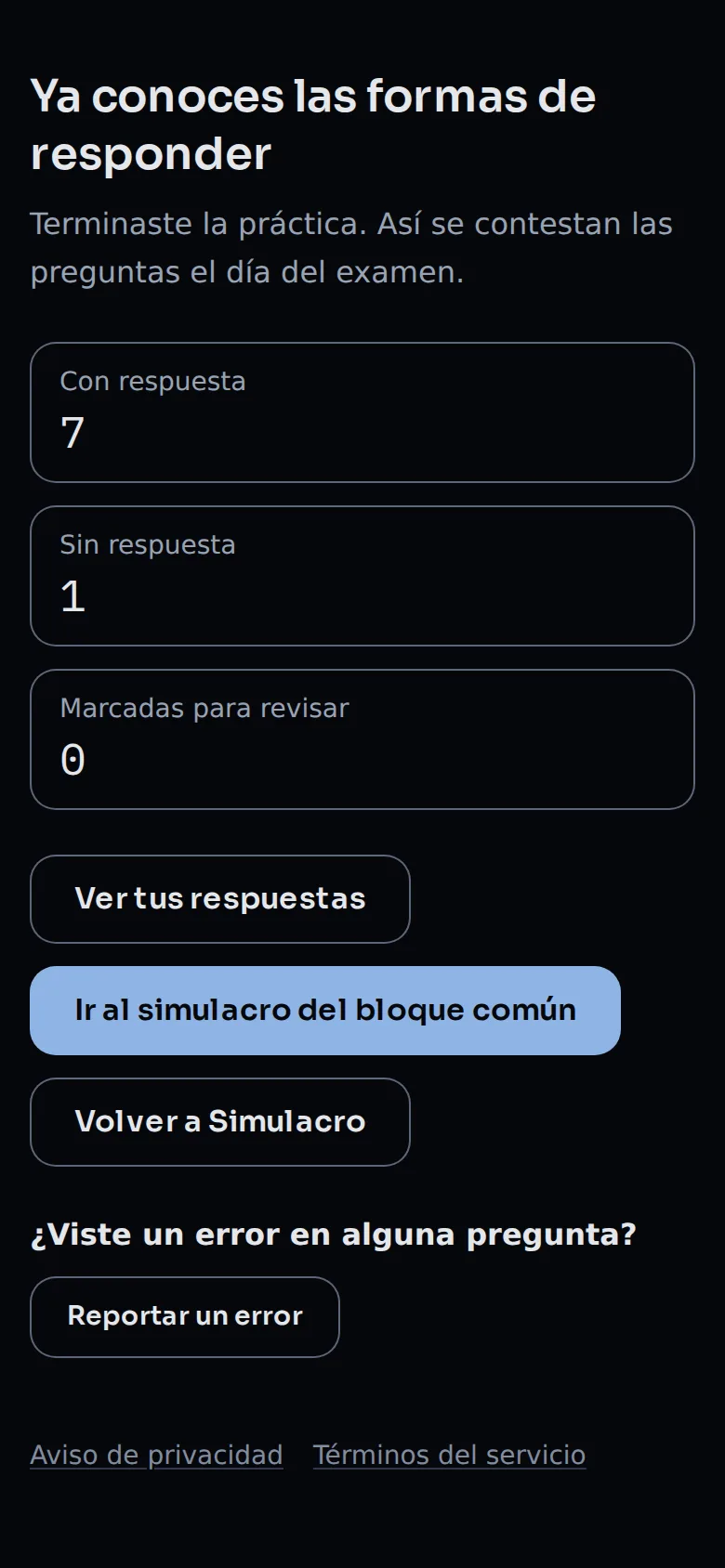 La confirmación de que el simulacro quedó entregado